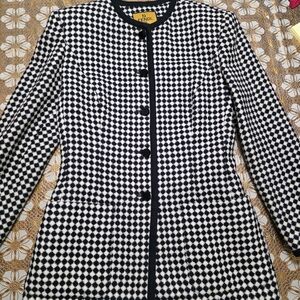 Authentic Fendi Black and White Women's Jacket Medium Size From JAPAN